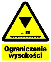 ZOO-56 ZNAK BHP TABLICZKA OGRANICZENIE WYSOKOŚCI