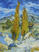 Plakat 60x80cm The Poplars at Saint-Rémy, Van Gogh Vintage