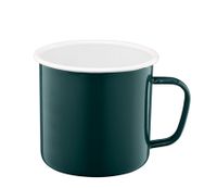 Kubek emaliowany z uchem ROBERTO 0,5 litra 500 ml 9 cm zielony turkusowy