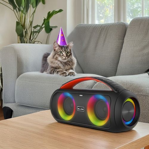 MOCNY GŁOŚNIK BLUETOOTH PRZENOŚNY BOOMBOX MIKROFON PILOT USB SD FM na Arena.pl