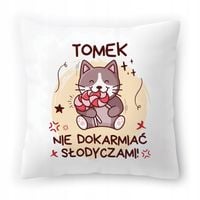 Poduszka Dla Tomka Na Urodziny Ze Zdjęciem Na Prezent Biała 40X40 Cm