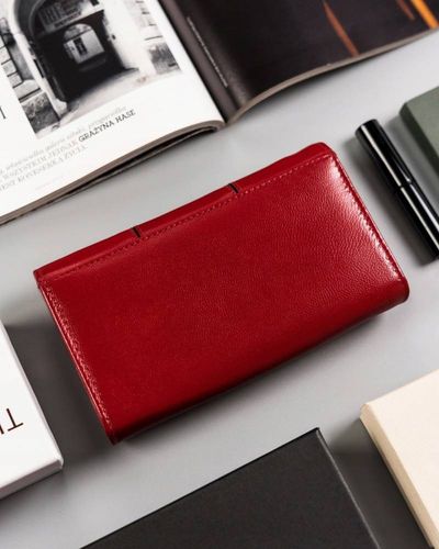 skórzany portfel damski na zatrzask - peterson na Arena.pl