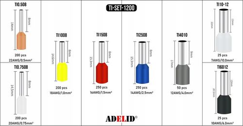 TULEJKI TULEJKA IZOLOWANA KABLOWA ZESTAW 1200 SZT na Arena.pl