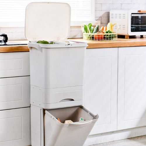 Kosz pojemnik odpady do segregacji 42L kremowy Nardan na Arena.pl