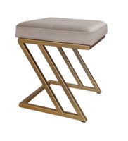 Pufa ZETA LOFT taboret podnóżek podstawa złota MG09