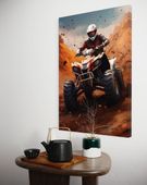 2 x Obraz 60x40 samochody motor cross quad yamaha gryzli enduro abstrakcja