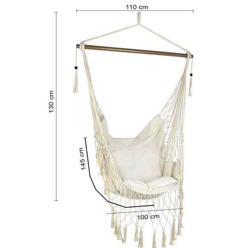 Krzesło brazylijskie ARUBA XXL z poduszką hamak na Arena.pl