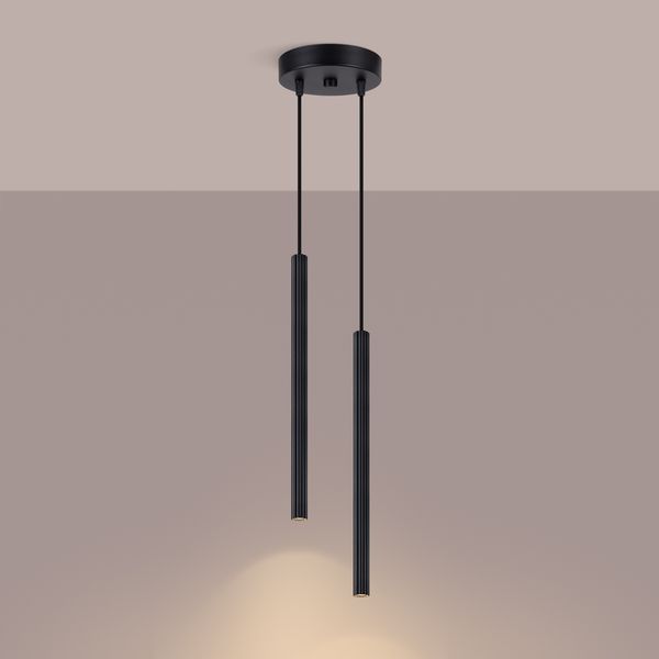 Lampa wisząca ARCHE 2P czarna zdjęcie 3