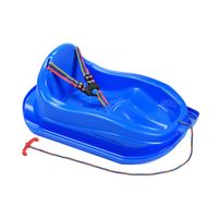 Sanki Plastikowe Dziecięce z Pasami Bezpieczeństwa Niebieskie