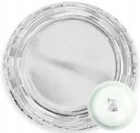 Talerzyki na imprezę Urodzinową Srebrne 7cali 6szt Jednorazowe
