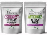OSTROPEST 250mg + KARCZOCH ZESTAW NA WĄTROBĘ DETOX WYSOKIE DAWKI MOCNY
