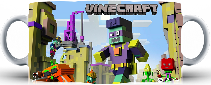Kubek ceramiczny Plants vs Zombie - Minecraft remake zdjęcie 2