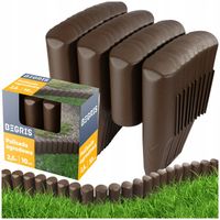 PALISADA OGRODOWA - UV- WYSOKA Wytrzymała Płotek Ogrodowy Obrzeże - Brązowa