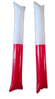 pałka dmuchana 2szt. biało-czerwona  polska 57cm