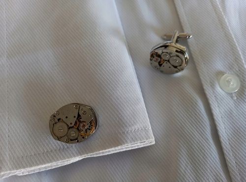 Spinki do mankietów koszuli EXC Mechanizm Zegarka Steampunk Zegar Zegarki na Arena.pl