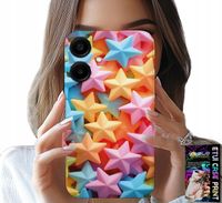 ETUI DO SAMSUNG GALAXY A06 5G - KOLOROWE GWIAZDKI GWIAZDA FUTERAŁ +FOLIA