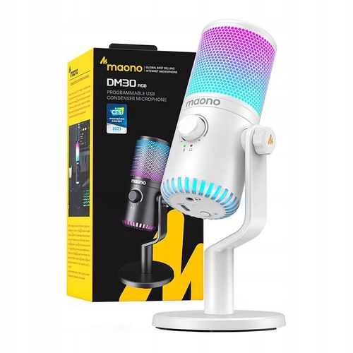 Mikrofon MAONO DM30RGB (biały) na Arena.pl