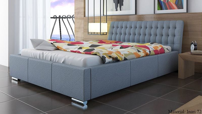 FUNKCJONALNE ŁÓŻKO TAPICEROWANE Z POJEMNIKIEM 160x200 zdjęcie 6