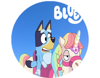 Opłatek na tort Bluey