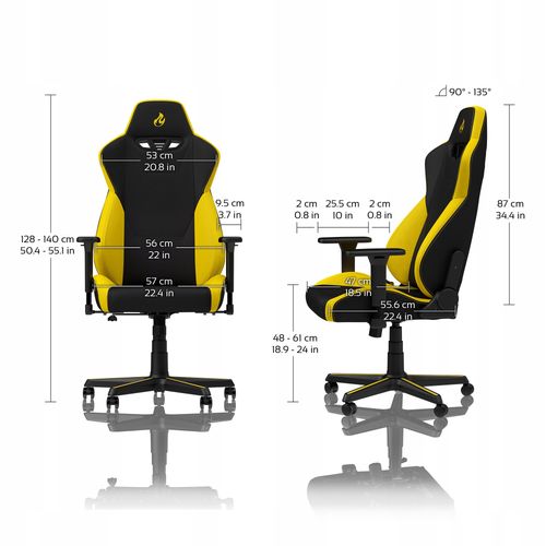 Fotel gamingowy Nitro Concepts S300 Astral Yellow na Arena.pl