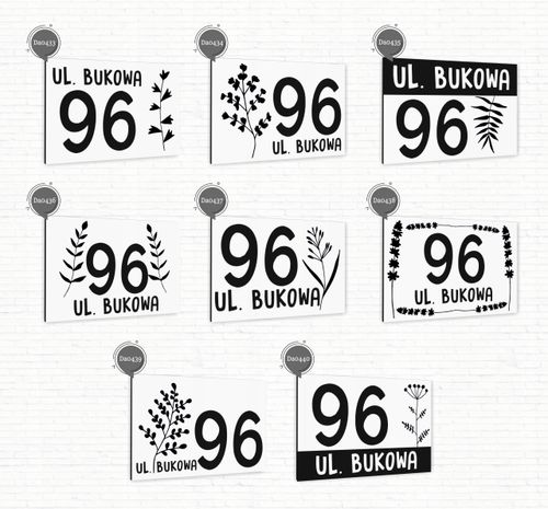 Tabliczka Tablica ADRESOWA ANTRACYT DIBOND 30x20 numer domu ul. dużo wzorów na Arena.pl