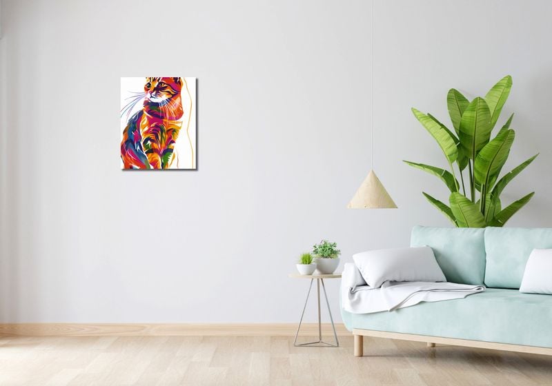 Obraz 40x50cm Nasycony Kot zdjęcie 2