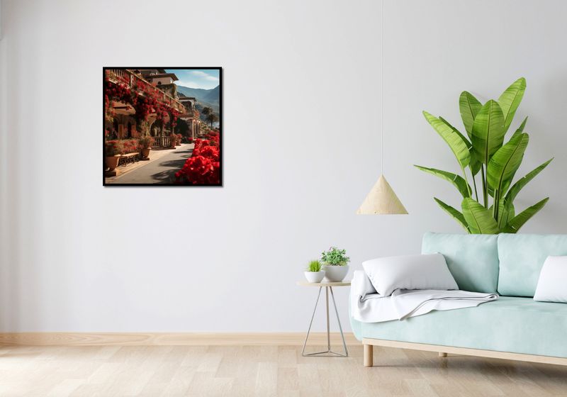 Plakat 70x70cm Czerwona Idylla zdjęcie 4