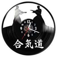 Zegar ścienny z płyty winylowej Aikido 1437.14