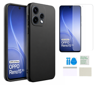 Etui do OPPO RENO 15 5G czarny case matowy plecki + folia ochronna na ekran