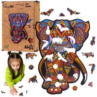 puzzle edukacyjne drewniane eco słoń indyjski a3 puza3-05326