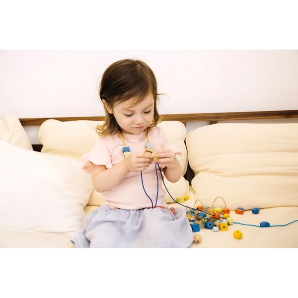 CLASSIC WORLD Drewniane Koraliki Do Nawlekania 96 elementów zdjęcie 3