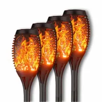 4 x LAMPA SOLARNA OGRODOWA LED POCHODNIA WBIJANA SŁUPEK EFEKT PŁOMIEŃ OGIEŃ