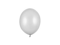 Balony metallic srebrne strong, 12 cm 100 szt.