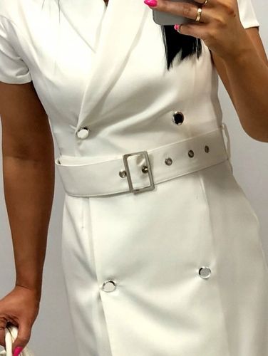 Sukienki Damskie na Komunię Chrzciny Sukienka Elegancka Ołówkowa Róż M na Arena.pl