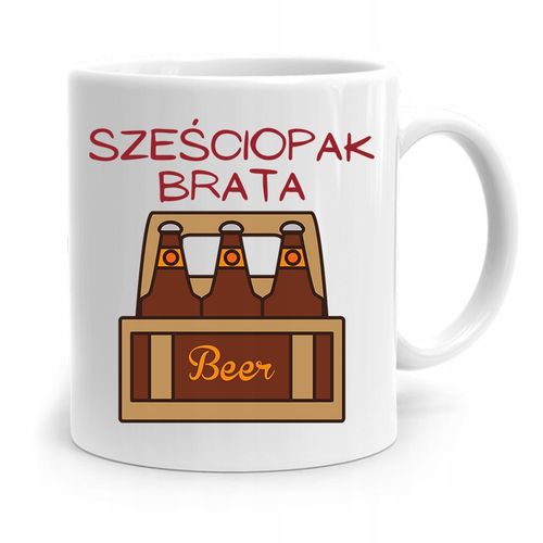 Kubek Prezent Dla Brata Sześciopak Brata Browar Z Nadrukiem Ze Zdjęciem na Arena.pl