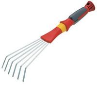 grabki do liści 11cm 6 zębne metalowe z trzonkiem 15cm ld-2k wolf-garten