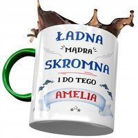 Kubek Zielony Dla Amelii Żony Przyjaciółki Z Nadrukiem Ze Zdjęciem
