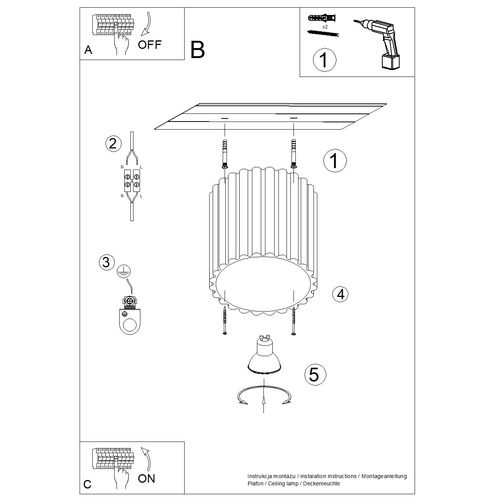 Plafon AURA 1 beżowy GU10 na Arena.pl