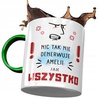Kubek Zielony Dla Amelii Żony Przyjaciółki Z Nadrukiem Ze Zdjęciem