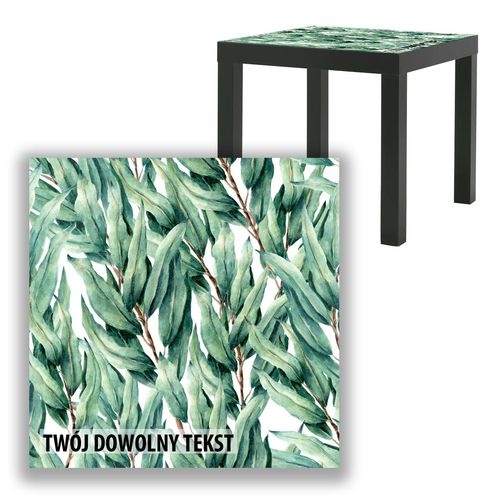 BLAT SZKLANY IKEA LACK Akwarelowe liście z Twoim napisem 55x55cm 003b na Arena.pl