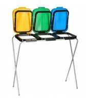 STOJAK NA WORKI KOSZ DO SEGREGACJI ŚMIECI - 3 komory STANÓW