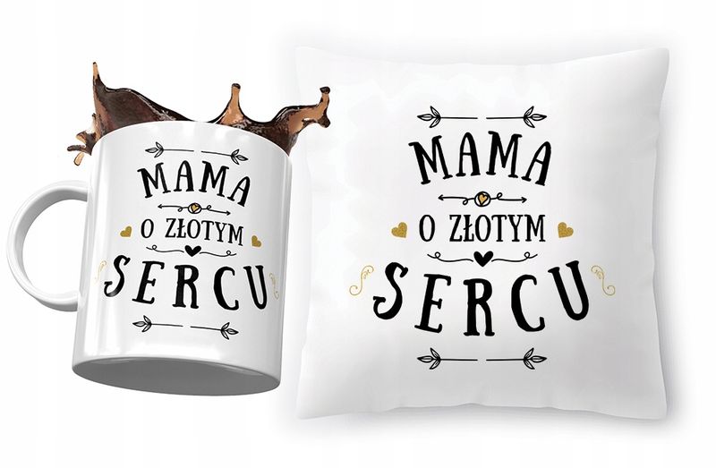 Zestaw Dla Mamy Poduszka + Kubek Prezent Z Nadrukiem Ze Zdjęciem zdjęcie 1