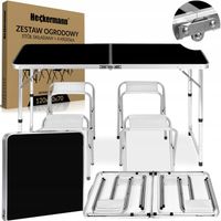 STÓŁ ROZKŁADANY SKŁADANY OGRODOWY CATERINGOWY TURYSTYCZNY Z 4 KRZESŁAMI