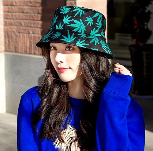 Czapka BUCKET HAT kapelusz RYBACKI dwustronny listki KR3_Listki na Arena.pl