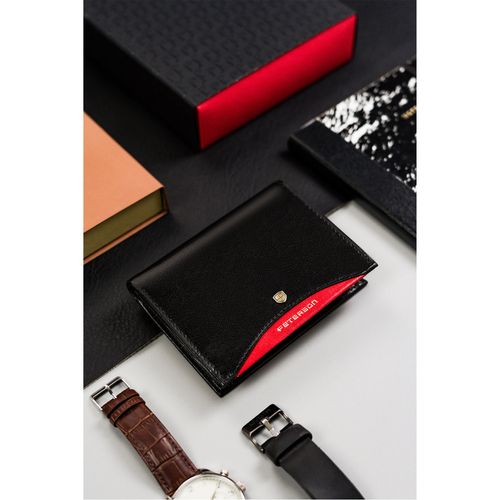 klasyczny, skórzany portfel męski bez zapięcia zewnętrznego - peterson na Arena.pl