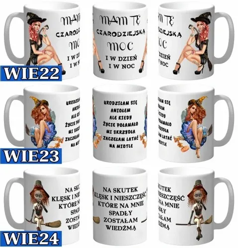 KUBEK WIEDŹMY ZOŁZY ŚMIESZNY TEKST ŻART DO BIURA na Arena.pl