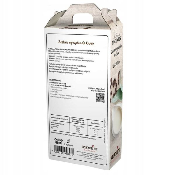 Syrop do kawy Monin zestaw mix smaków 250ml Wanilia i Karmel zdjęcie 3