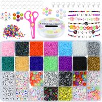 ZESTAW KORALIKÓW DO ROBIENIA BRANSOLETEK 9000 SZTUK DLA DZIECKA PREZENT