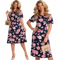 Elegancka Stylowa SUKIENKA Za Kolano Dużo Kolorów Rozmiarów POLSKI PRODUKT