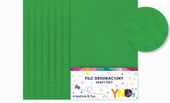 FILC DEKORACYJNY 8SZT CIEMNOZIELONY INTERDRUK